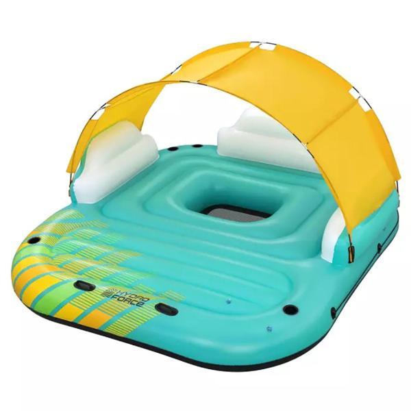Bestway 43407 Hydro-Force Tenteli Büyük Boy Yüzan Ada Yatak 300x275CM - Image 1