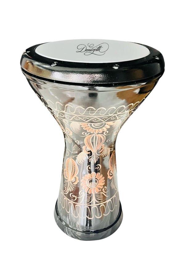 Donizetti Bakır İşlemeli Mısır Çömlek Darbuka Sanat Eseri - Kılıf Hediyeli - Image 1