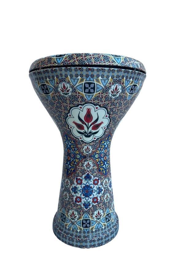 Donizetti Profesyoneller Için Döküm Mısır Darbuka Ağırlık 3 Kg Iznik Çinisi Işlemeli - Image 1