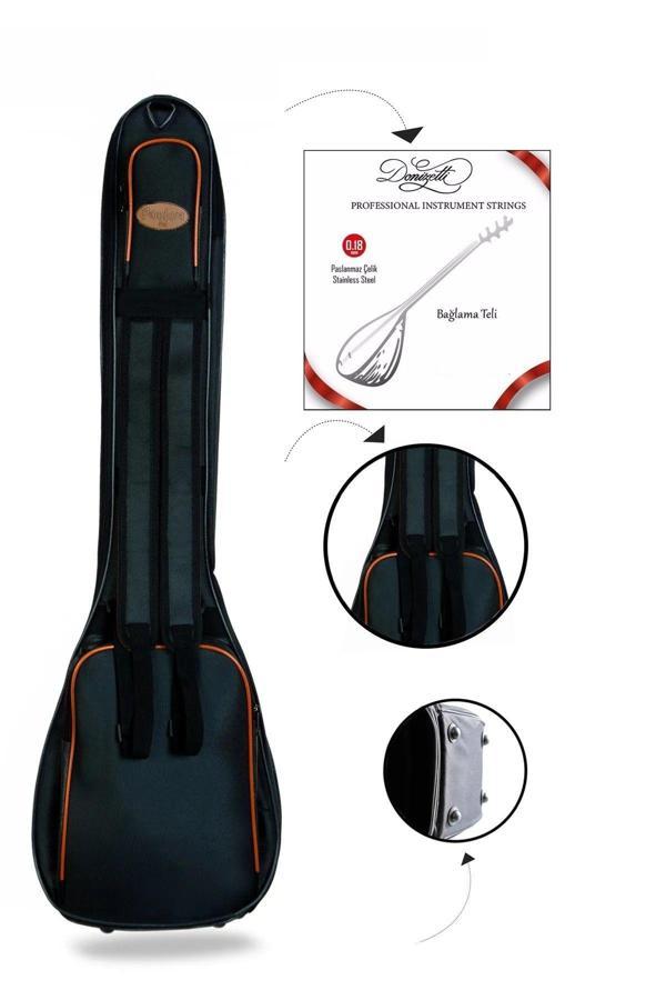 Donizetti Bağlama Saz Kılıfı Yüksek Korumalı Soft Case Kısa Sap Tel Takım Hediye - Image 1
