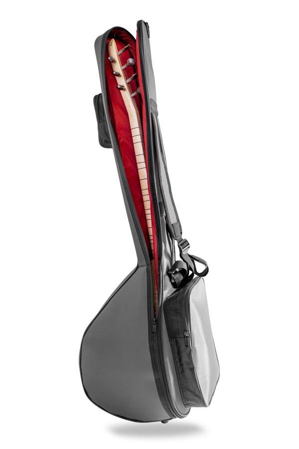 Donizetti Profesyonel Su Geçirmez 20 Mm Pedli Gigbag Uzun Bağlama Saz Kılıfı Gri - Image 1