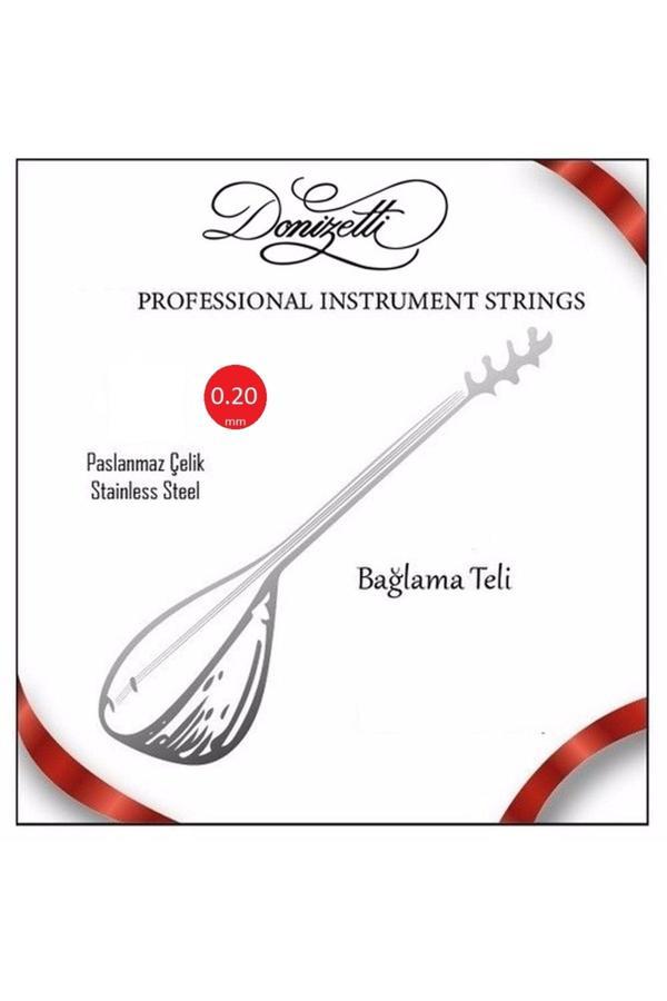 Donizetti Uzun Sap Bağlama  Saz Teli  Takımı Paslanmaz 0.20 Mm - Image 1