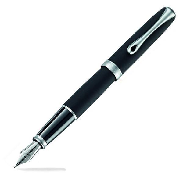 Diplomat D20000370 Excellence A Lapis Siyah Mat Krom Dolma Kalem, Medium Uç - Image 1