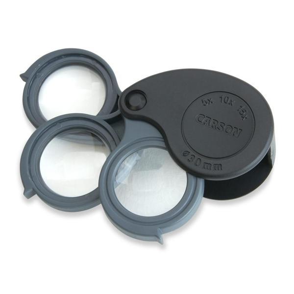 Carson TV-15 TriView™ 5x/10x/15x Katlanır Büyüteç - Image 1