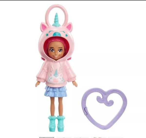 Polly Pocket Kapüşonlu Bebek -Unicorn HKV98 HKW02 Lisanslı Ürün - Image 1