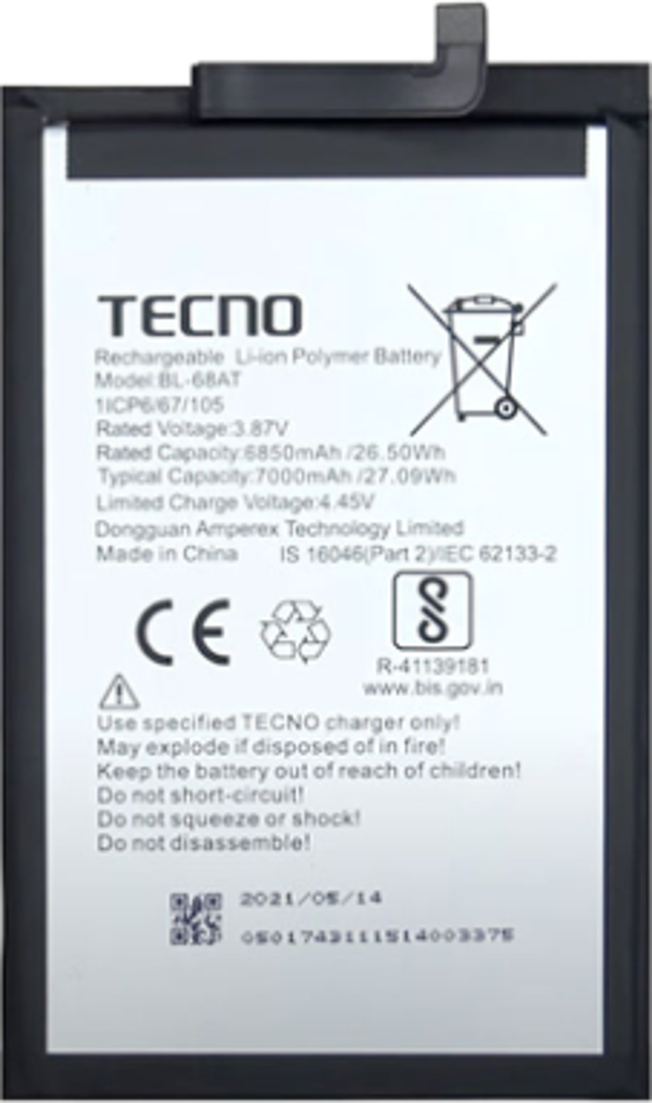 Tkgz Tecno Pova 2 Batarya Pil (Orjinal) - Image 1