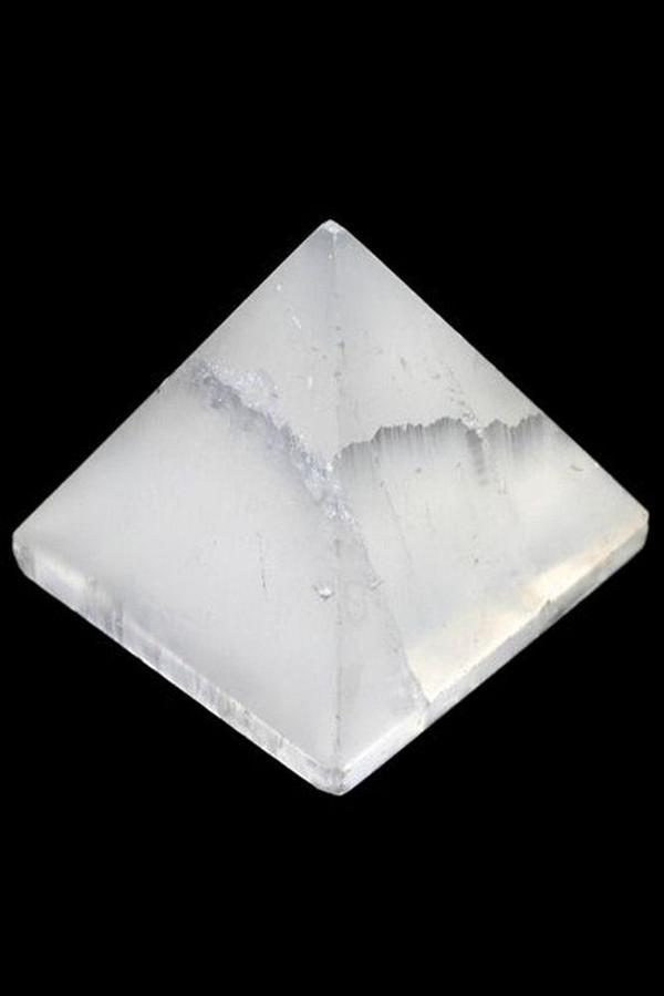 Selenit Taşı Doğal Taş Piramit (5 Cm) - Image 1