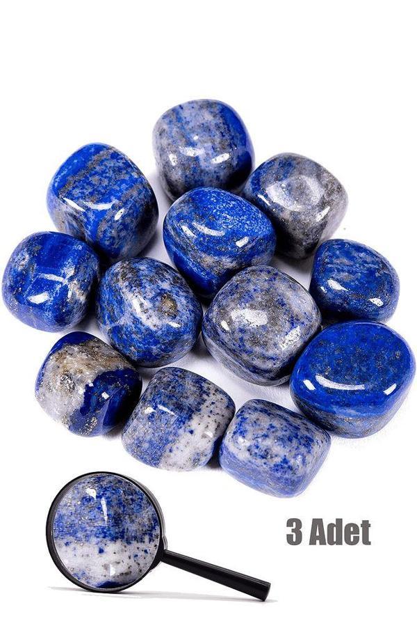Sertifikalı Lapis Lazuli Taşı Doğal Taş Kütle (3 Adetli) - Image 1