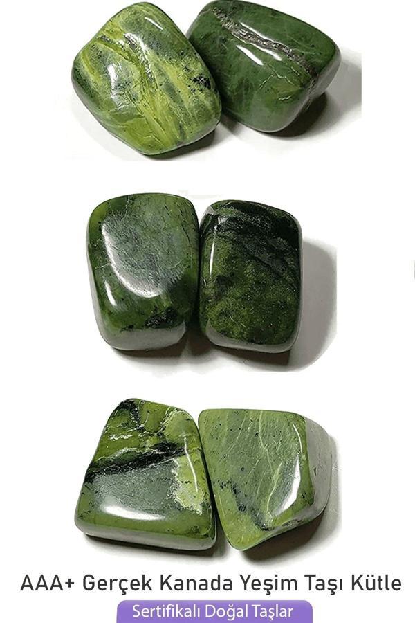 Sertifikalı Tamburlanmış Doğal Jade Yeşim Taşı Kütle - Image 1