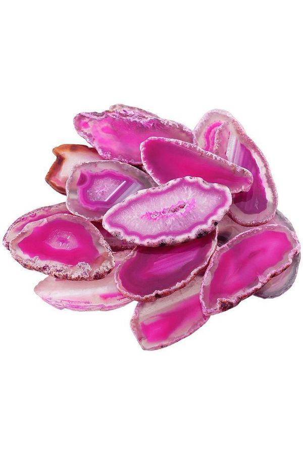 Sertifikalı Doğal Pembe Akik Taşı Plaka (6-8 Cm) - Image 1
