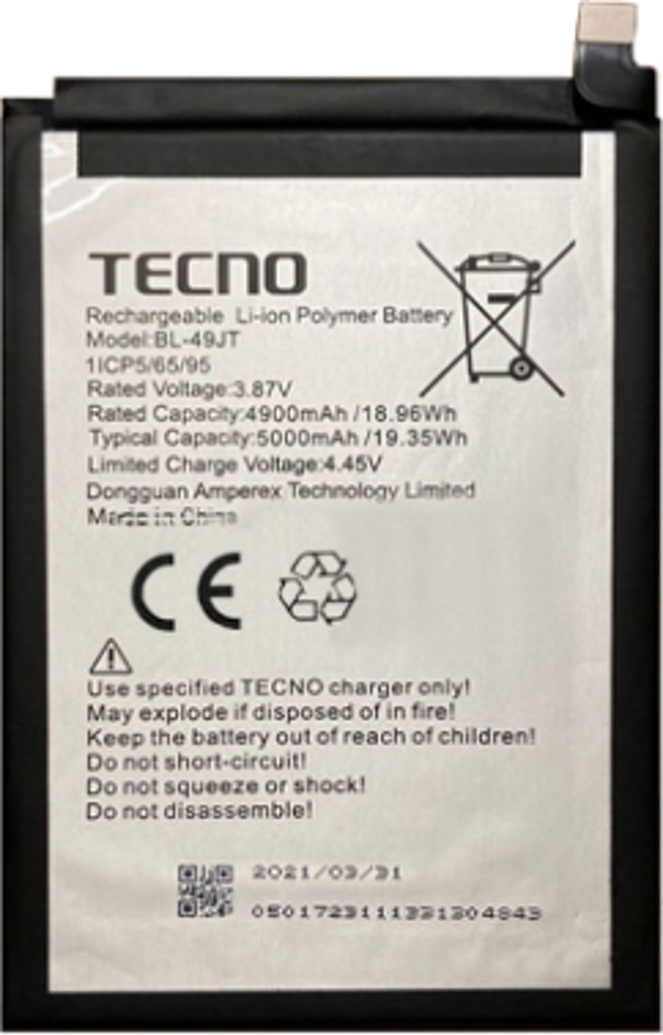 Tkgz Tecno Spark 9T Batarya Pil (Orjinal) - Image 1