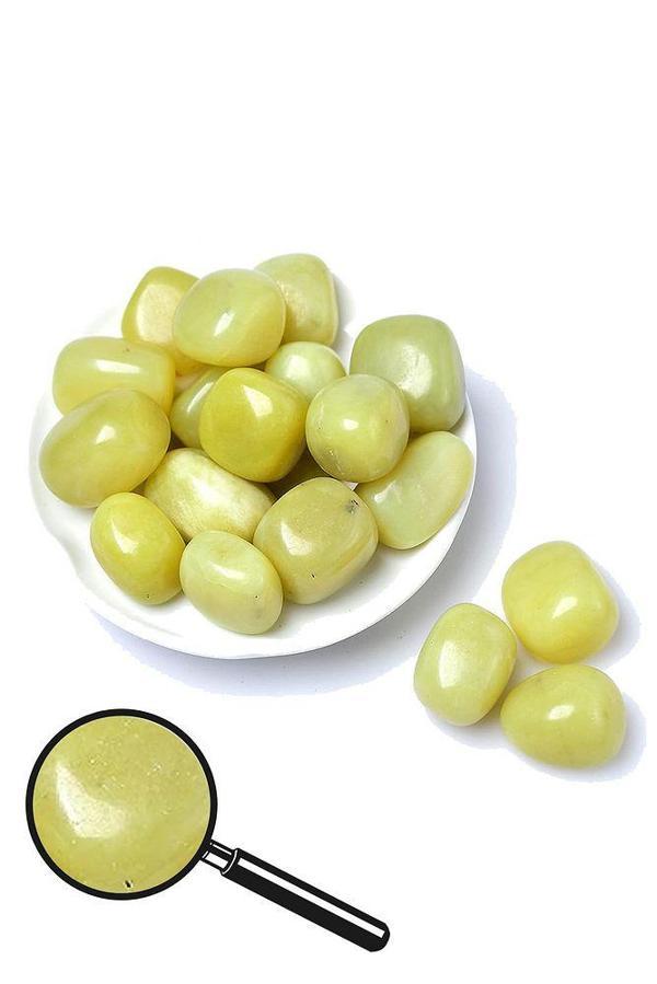 Sertifikalı Tamburlanmış Gerçek Yeşim Taşı Kütle - Image 1