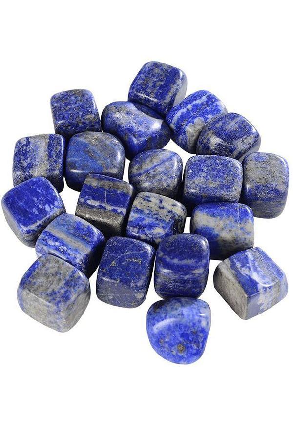 Sertifikalı Tamburlanmış Küp Doğal Lapis Lazuli Taşı Kütle Parça - Image 1