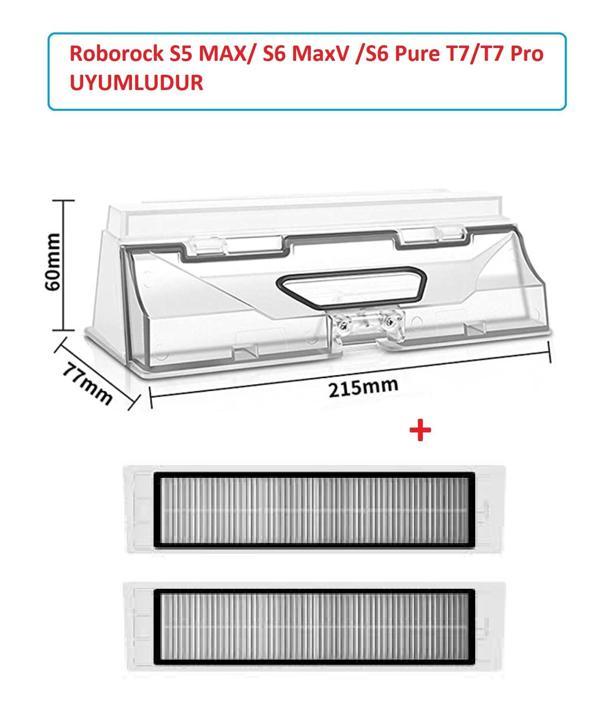 Roborock S5 Max ve S6 MaxV S6 Pure Uyumlu Toz Haznesi - Image 1
