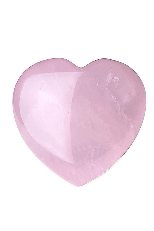 Sertifikalı Kalp Model Pembe Kuvars Masaj Terapi Taşı - Image 1