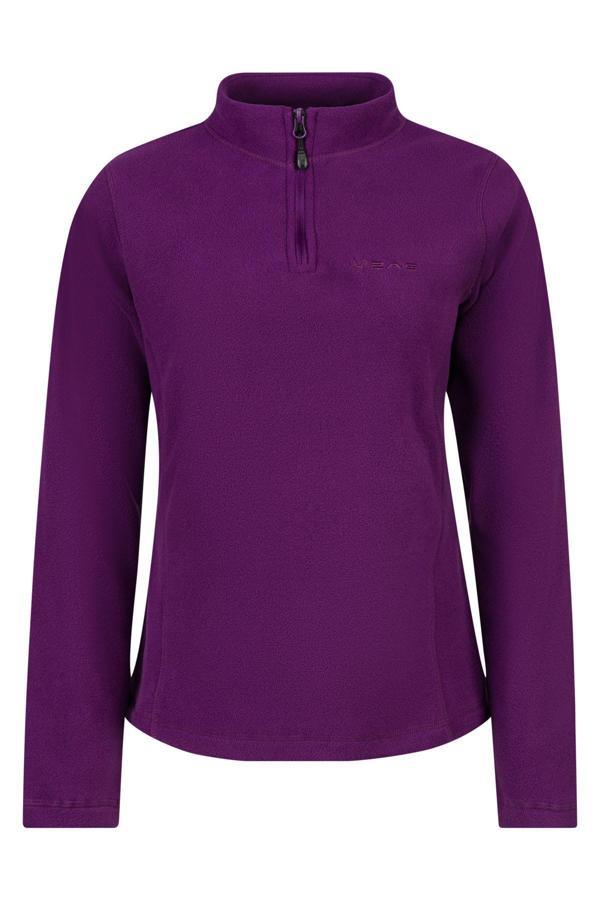 2AS Camila Kadın Yarım Fermuarlı İnce Polar Sweatshirt Mor - Image 1