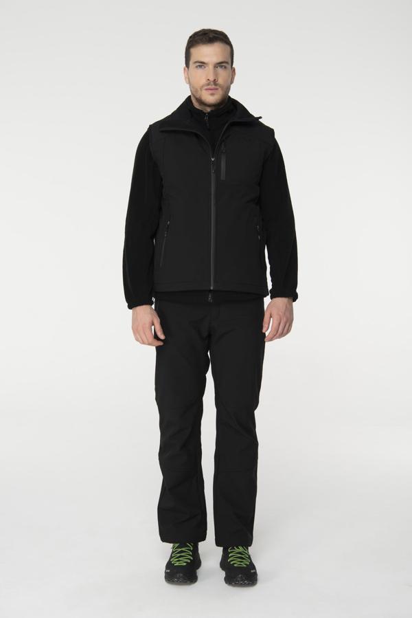 2AS SAMANA Softshell Unisex Yelek Siyah - Image 1