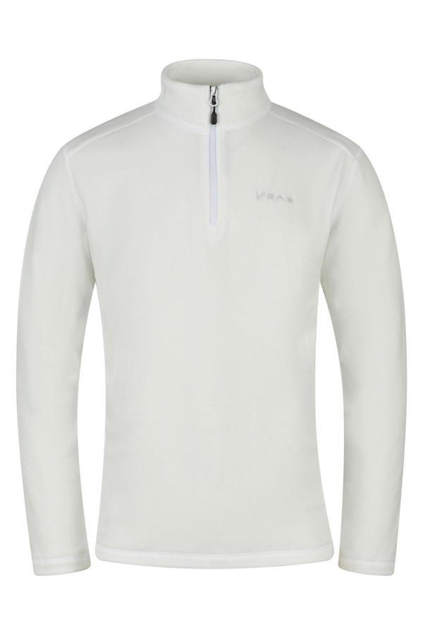 2AS Cedric Erkek Yarım Fermuarlı İnce Polar Sweatshirt Beyaz - Image 1