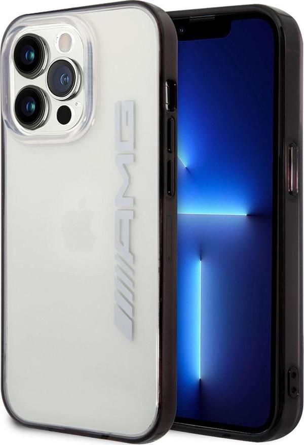 AMG iPhone 14 Pro Max Uyumlu Orjinal Lisanslı Kılıf Transparan Siyah Çerçeve Dizayn Kapak - Image 1