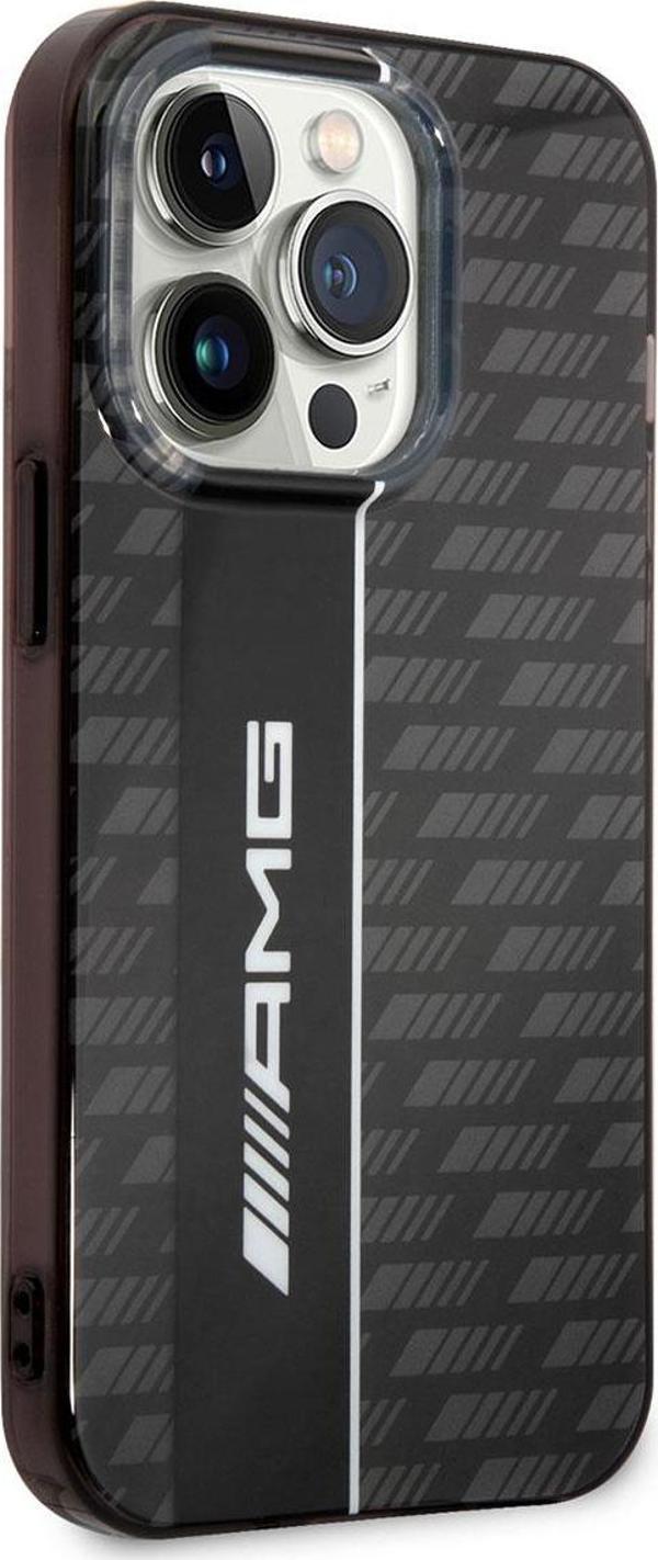 AMG iPhone 14 Pro Uyumlu Orjinal Lisanslı Kılıf Transparan Çift Katmanlı Karbon Dizayn II Kapak - Image 1