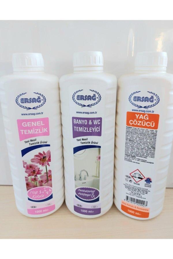 Genel Temizlik+ Banyo Wc+ Yağ Çözücü 3'lü Temizlik Seti - Image 1