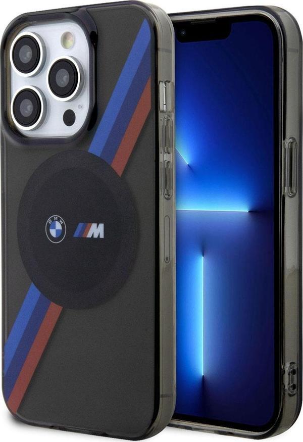 BMW iPhone 14 Pro Max Uyumlu Orjinal Lisanslı Ürün Kılıf Magsafe Şarj Özellikli Şerit Dizayn Kapak - Image 1