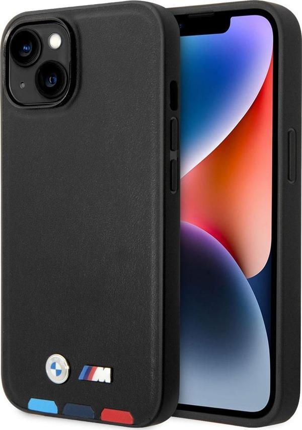 BMW iPhone 14 Uyumlu Orjinal Lisanslı Ürün Kılıf Magsafe Şarj Özellikli PU Deri Logolu Dizayn Kapak - Image 1