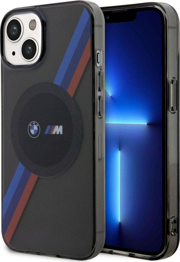 BMW iPhone 14 Uyumlu Orjinal Lisanslı Ürün Kılıf Magsafe Şarj Özellikli Şerit Dizayn Kapak - Image 1