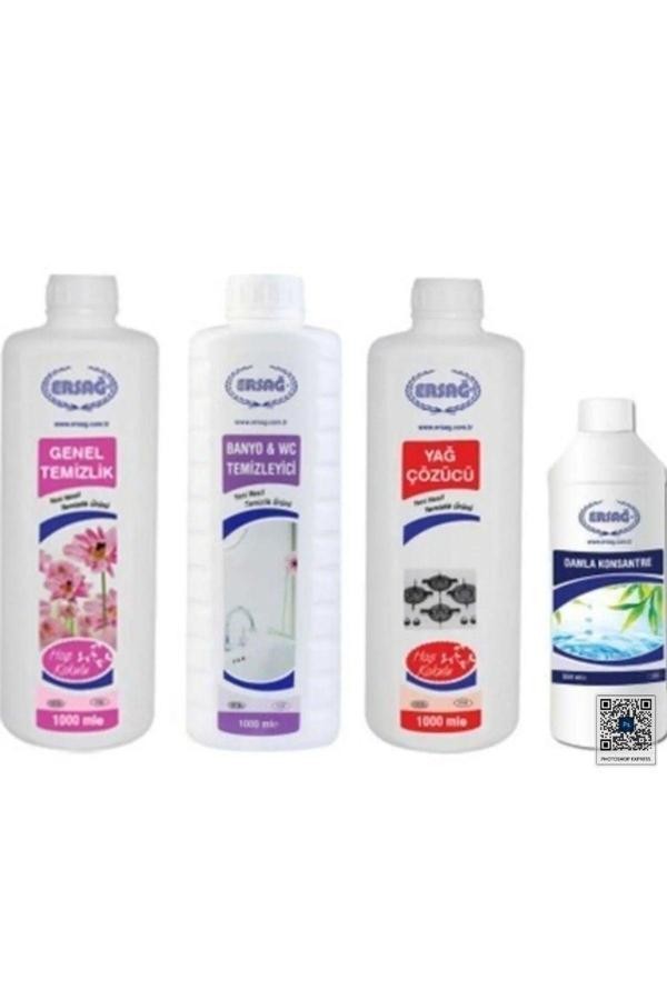 Ersağ Genel Temizlik+Banyo Wc+Yağ Çöz +Damla Konsantire 500 ml - Image 1