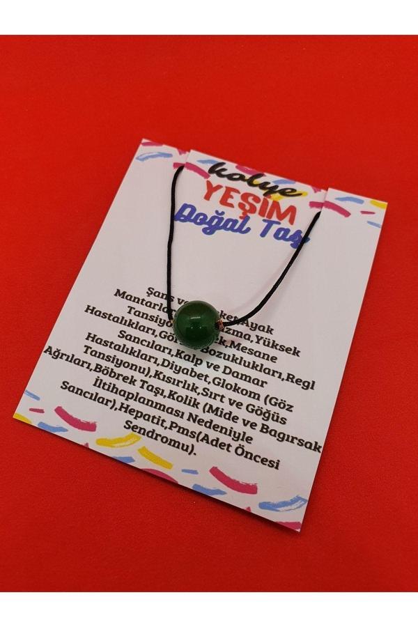 Yeşim Taşı Kolye Ayarlanabilir Orijinal Doğal Taş Çok Fonksiyonlu Kolye - Image 1