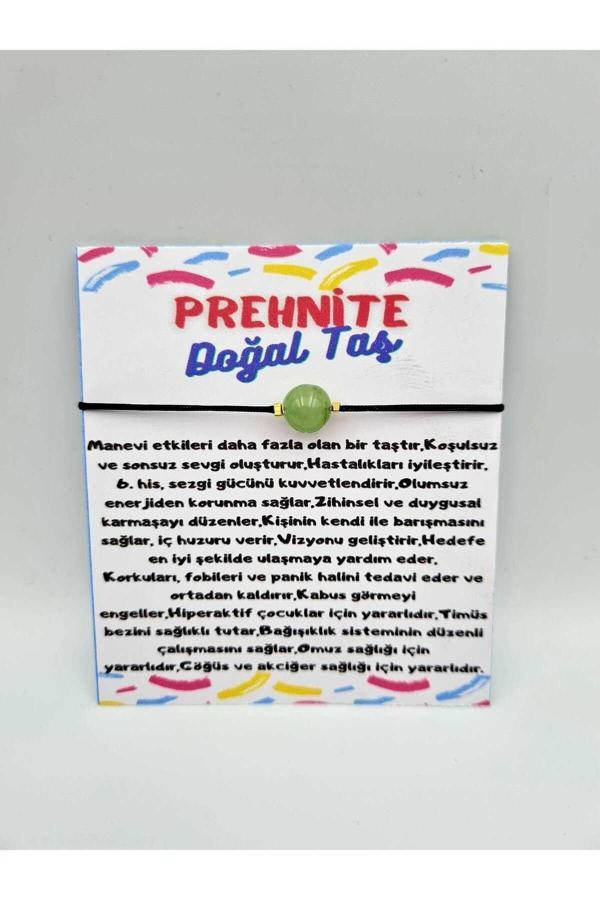 Prehnite Taşı Kolye Ayarlanabilir Orijinal Doğal Taş Çok Fonksiyonlu Kolye 8mm - Image 1