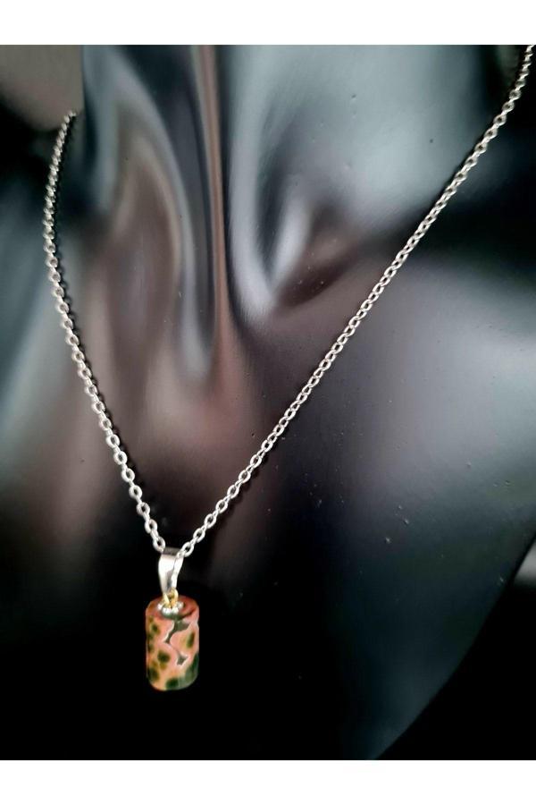 Rodokrozit Doğal Taş Kolye Minimal Sevenler İçin AAA Kalite - Image 1