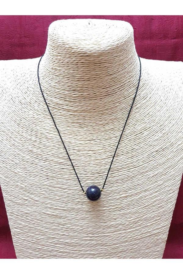 Yıldız Taşı Kolye Ayarlanabilir Orijinal Doğal Taş Çok Fonksiyonlu Kolye 14 mm - Image 1