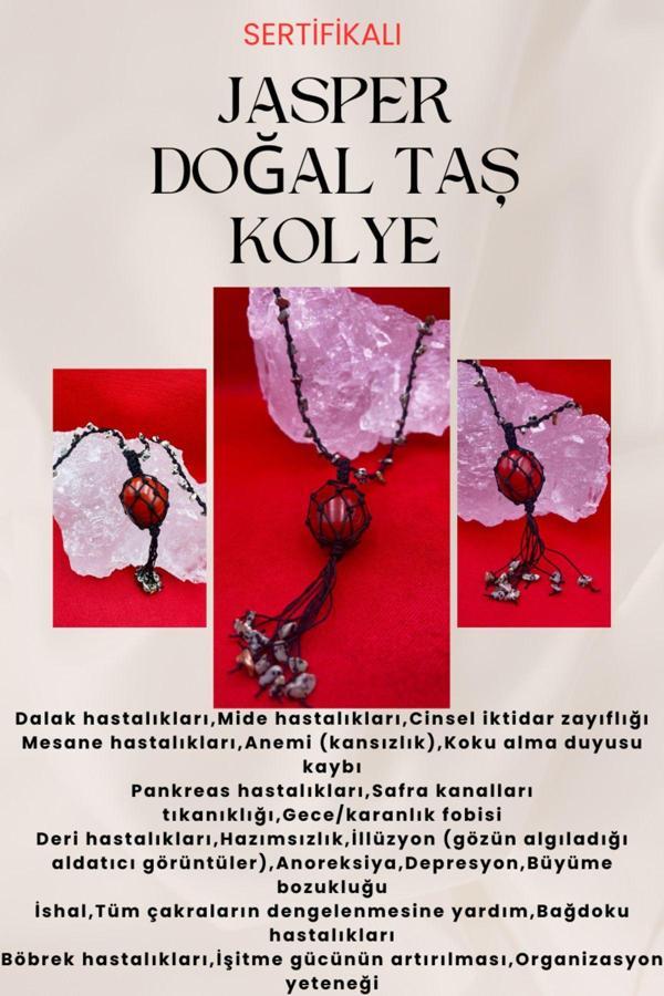 Jasper Doğal Taş Kolye El Yapımı - Image 1