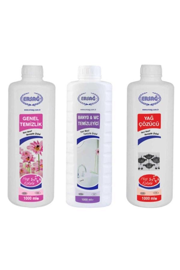 Genel Temizlik + Banyo & Wc Temizleyici + Yağ Çöz 1000 ml. - Image 1