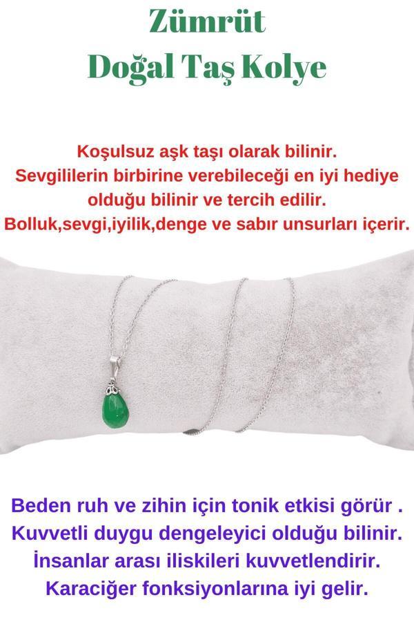 Zümrüt Doğal Taş Kolye - Image 1