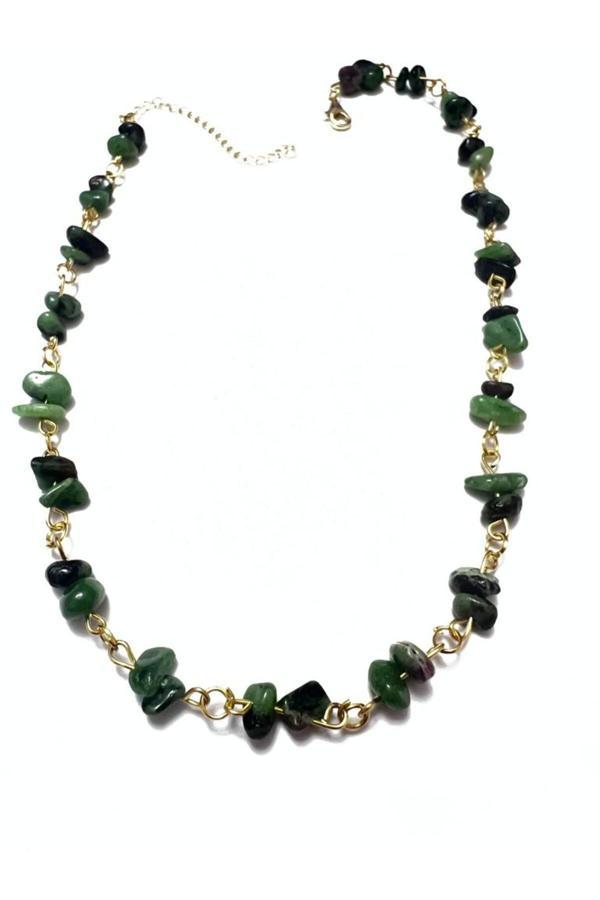 Zümrüt Doğal Taş Özel Tasarım Kolye - Image 1