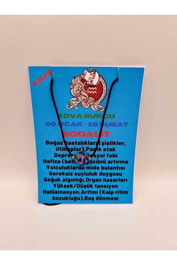 Kova Burcu Sodalit Taşı Doğal Taş Kolye - Image 1