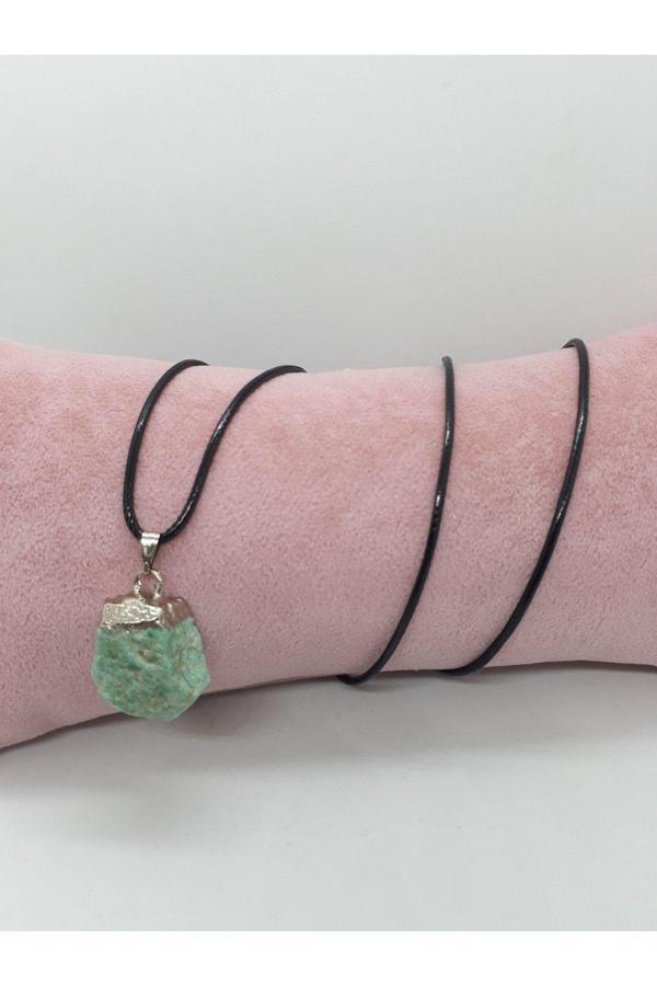 Krizokol Doğal Taş Kolye (Zincir ve İp Dahil) - Image 1