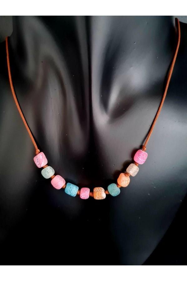 Küp Akik Doğal Taş Kolye AAA Kalite - Image 1