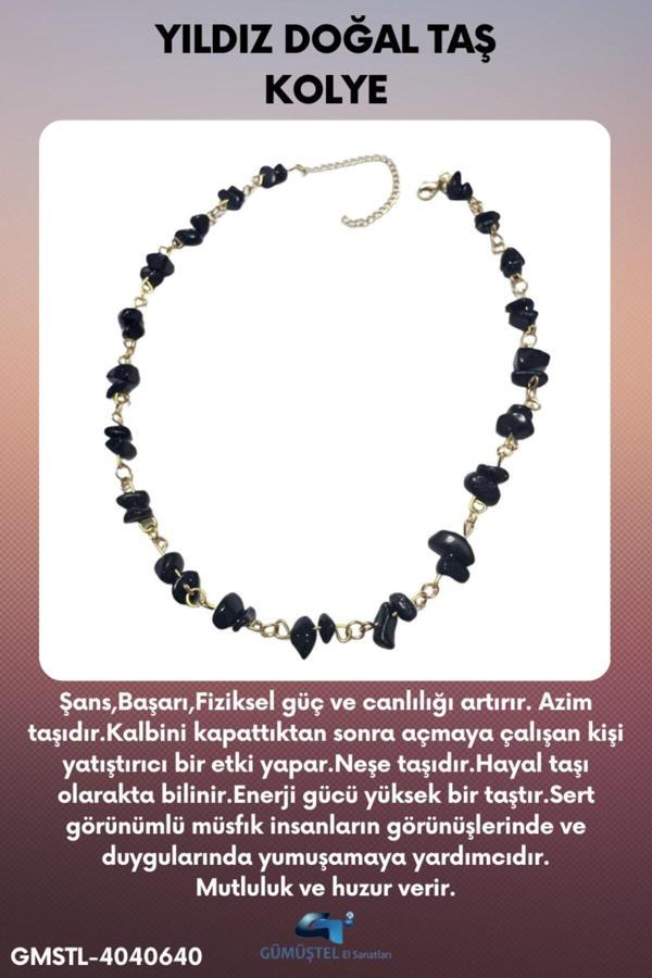 Sertifikalı Yıldız Doğal Taş Özel Tasarım Kolye Lacivert Aaa Kalite - Image 1