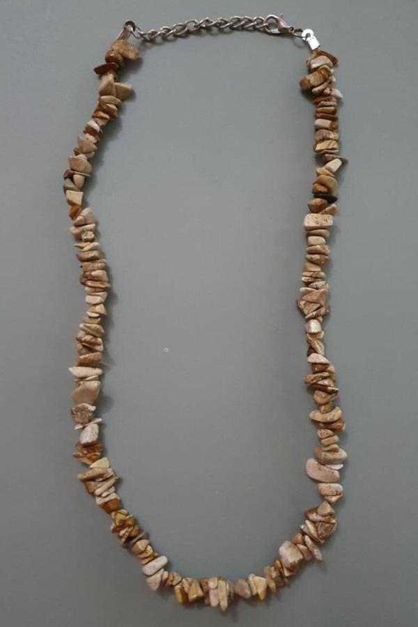 Unisex Jasper Doğal Taş Kırıktaş Kolye - Image 1