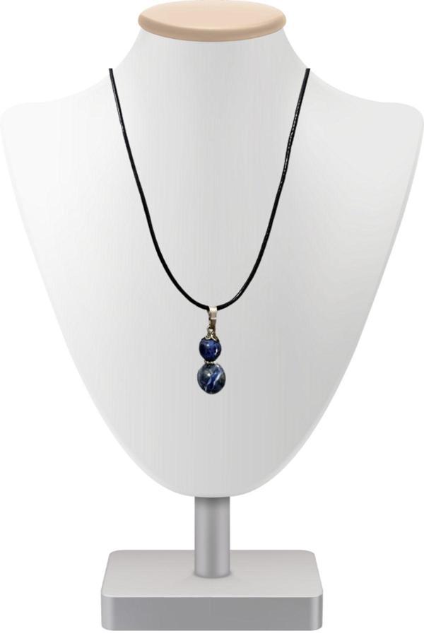 Unisex Sertifikalı Sodalit Doğal Taş Kolye - Image 1