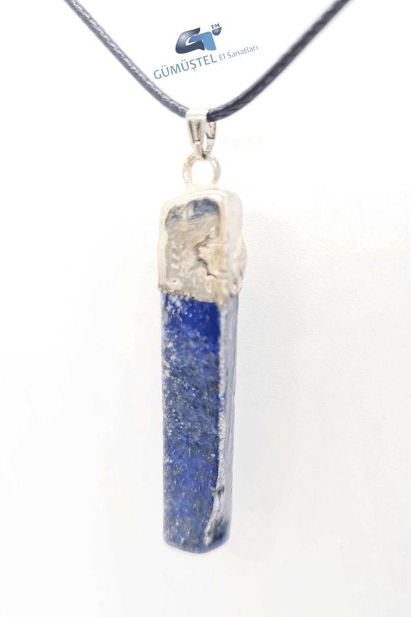 Doğal Taş Lapis Lazuli Kolye Zincir Hediyeli - Image 1