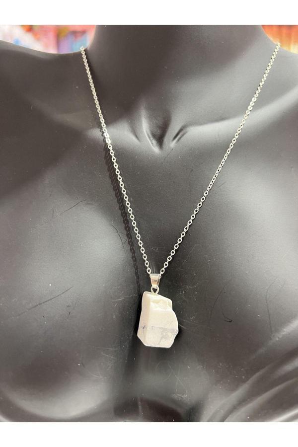 Orijinal İşlenmemiş Doğal Taş Havlit Kolye Sürpriz - Image 1