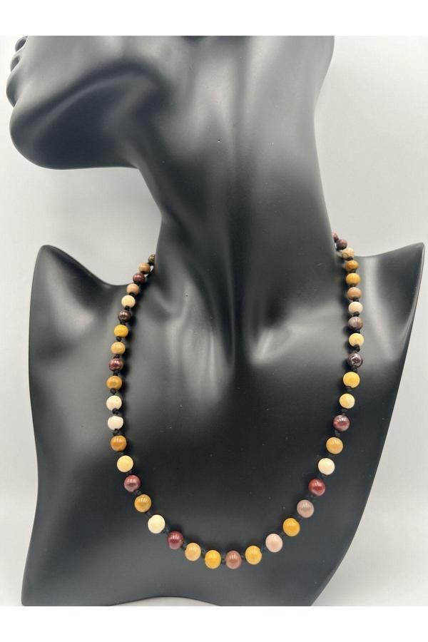 Doğal Taş Mokait Jasper Taşı Kolye AAA Kalite 6mm - Image 1