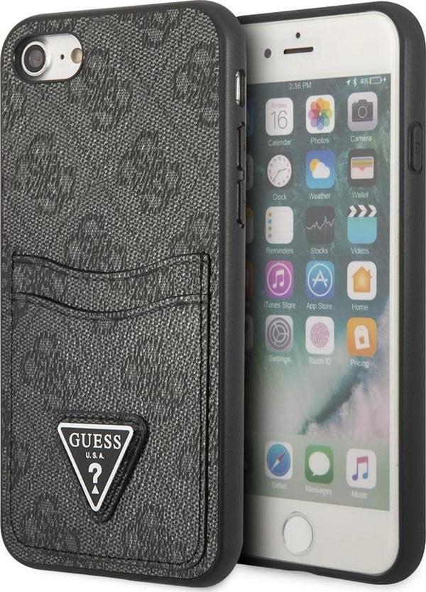 Guess iPhone SE 2022 Uyumlu Orjinal Lisanslı Kılıf Çift Kart Bölmeli Kapak - Image 1