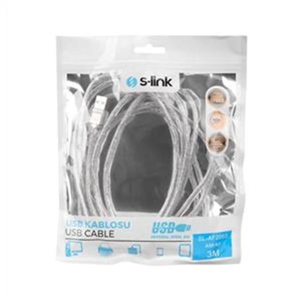 ONTECH - S-lınk Sl–af2003 Usb 2.0 3mt Şeffaf Uzatma Kablosu - Image 1