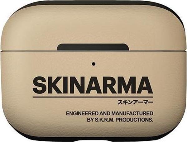 Skinarma Airpods Pro 2 Uyumlu Kılıf PU Deri Tasarım Spunk Kılıf Krem - Image 1