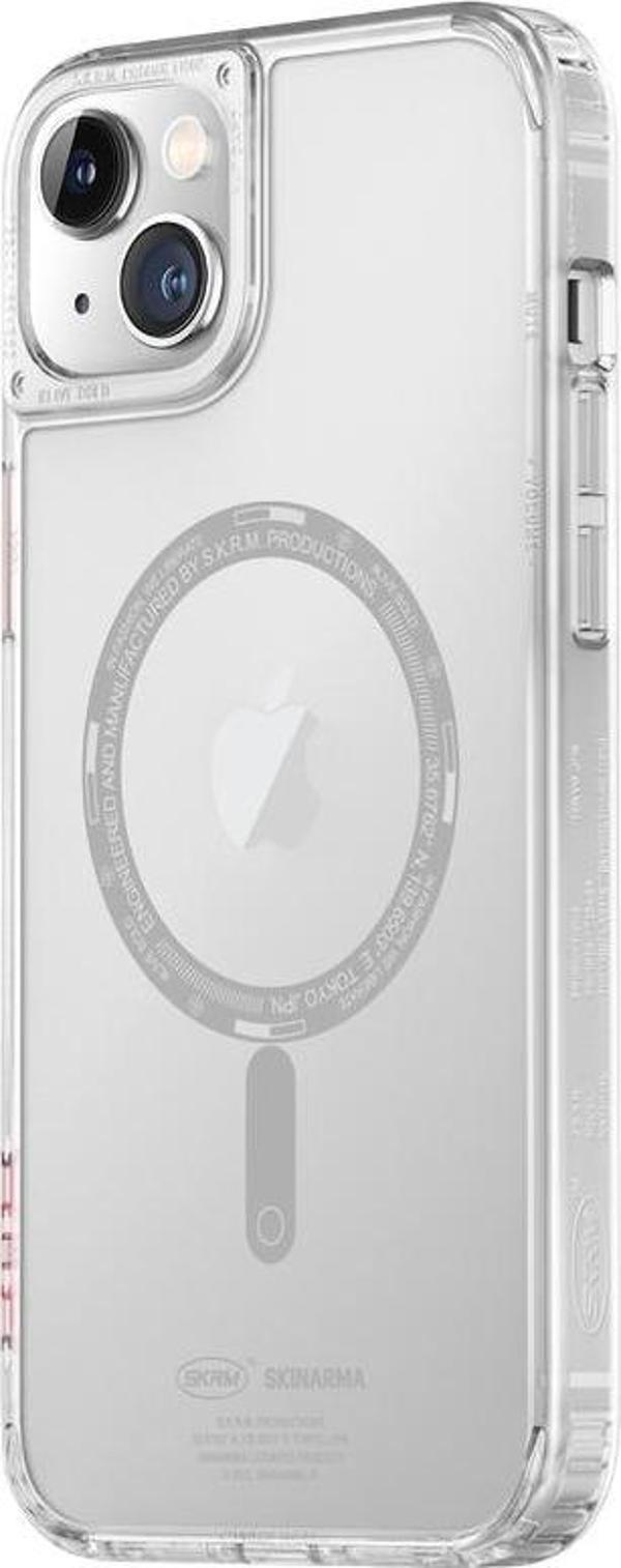 Skinarma iPhone 14 Plus Uyumlu Orjinal Lisanslı Kılıf Şeffaf Airbag Tasarımlı Magsafe Şarj Saido Kapak - Image 1